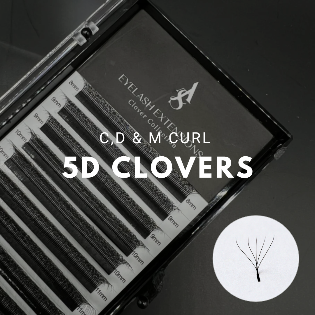 5D CLOVER LASHES (C,CC, D & M curls)